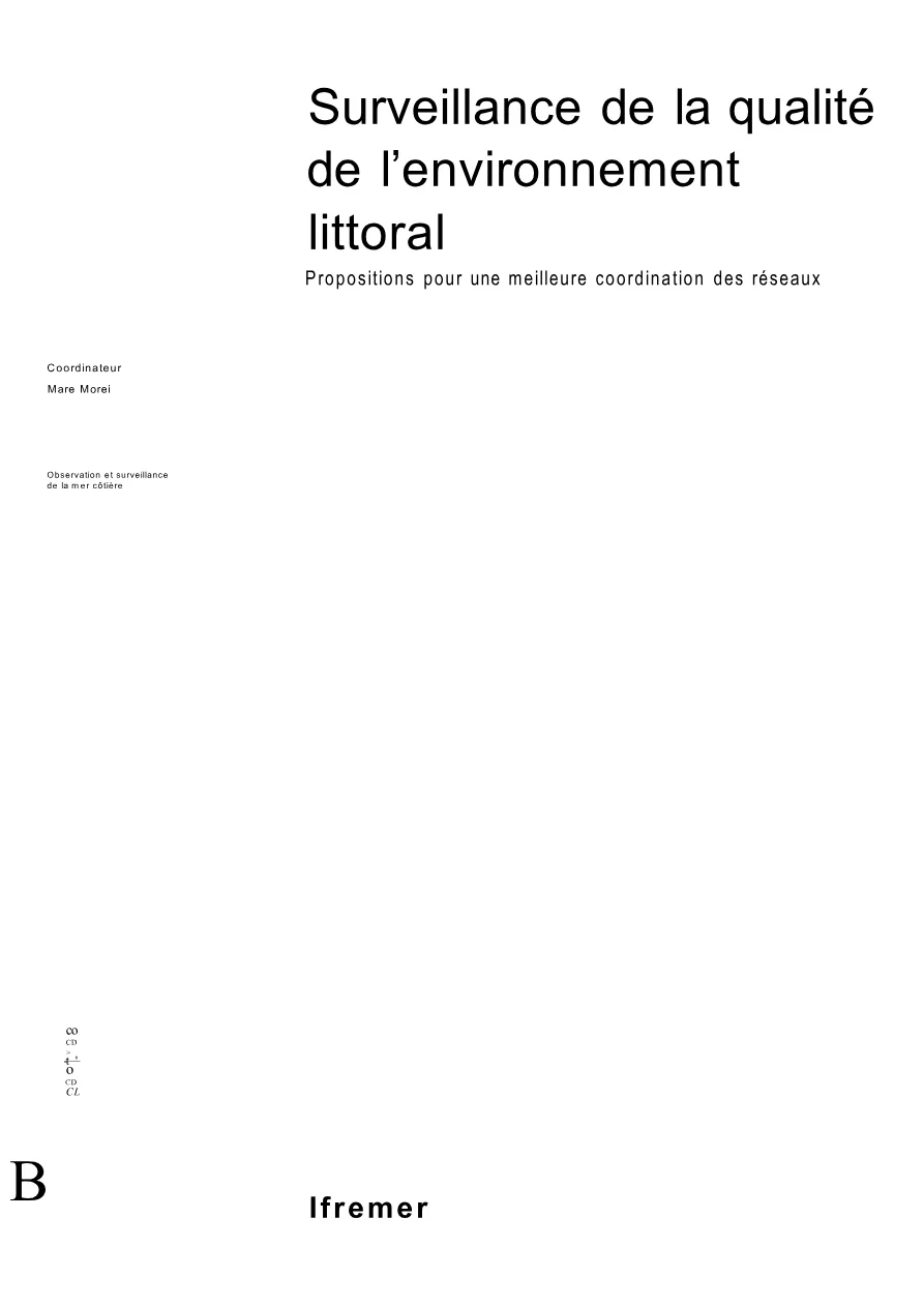 Couverture de Surveillance de la qualité de l'environnement littoral