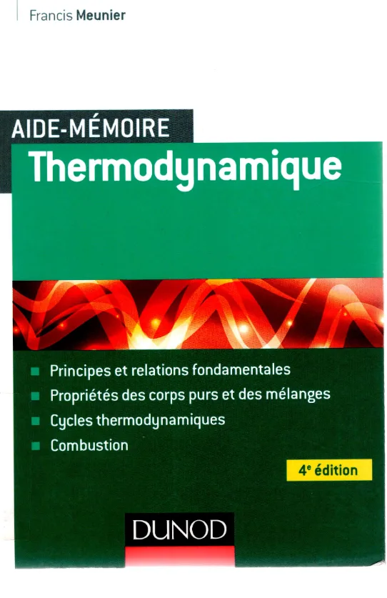 Couverture de Aide-mémoire thermodynamique.