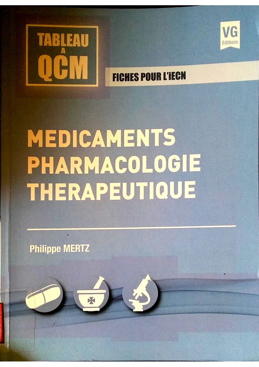 Couverture de Médicament pharmacologie thérapeutique