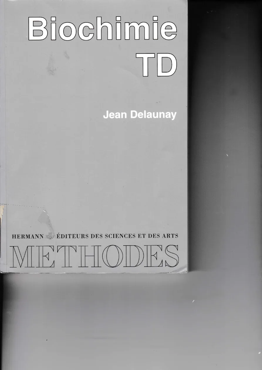 Couverture de Biochimie