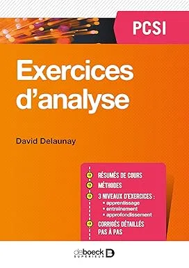 Couverture de Exercices d'analyse