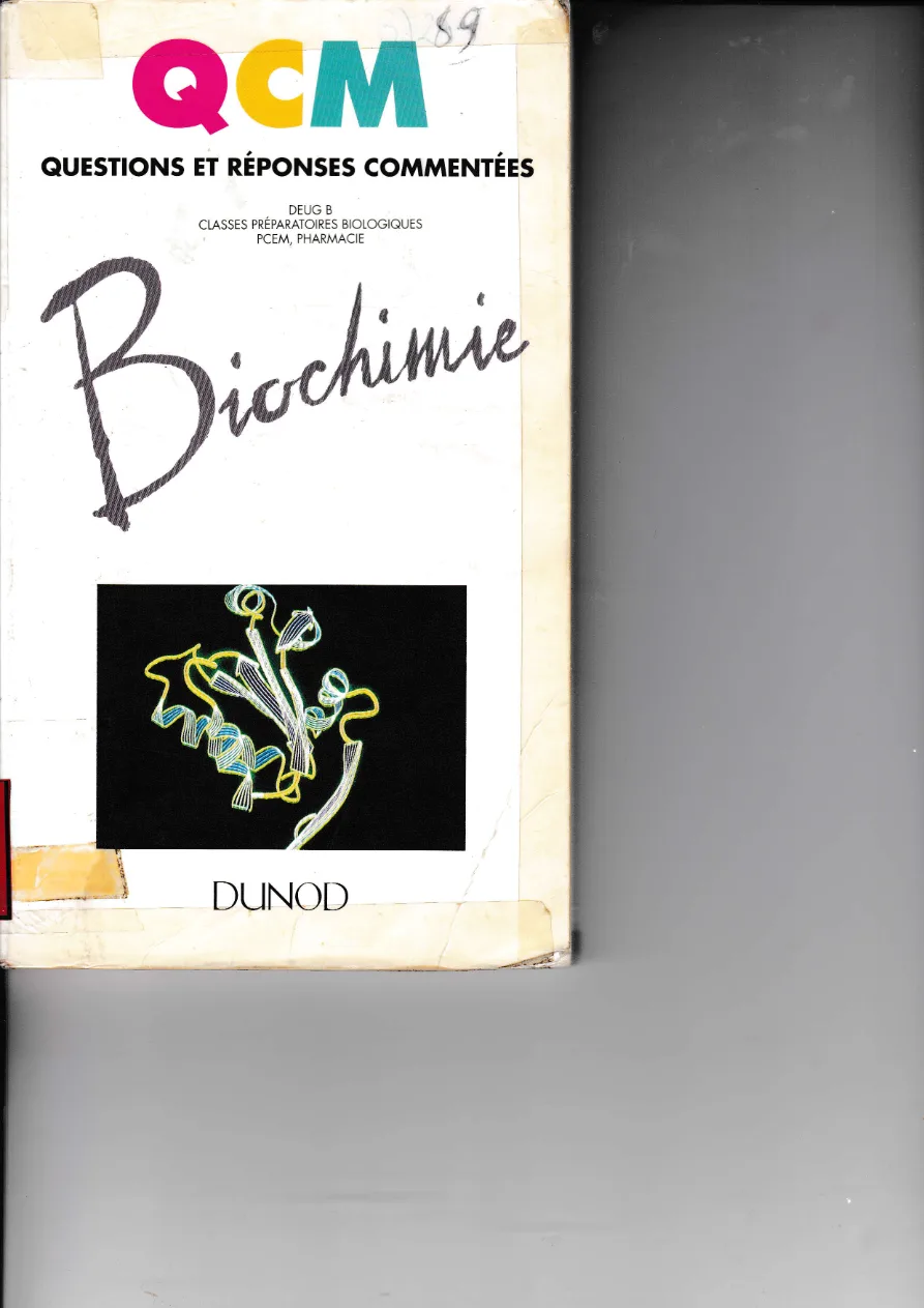 Couverture de Biochimie