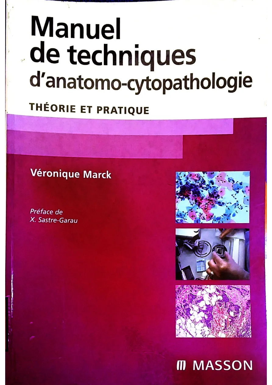 Couverture de Manuel de techniques d'anatomo-cytopathologie