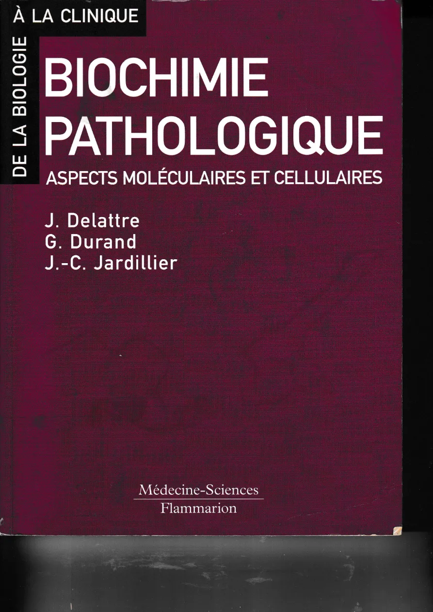Couverture de Biochimie pathologique