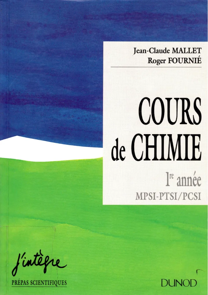 Couverture de Cours de chimie