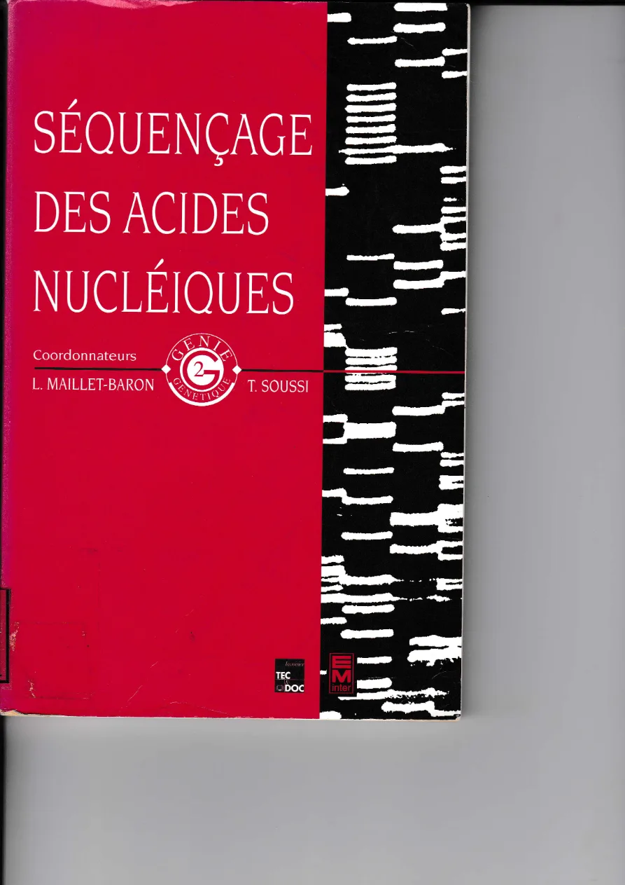 Couverture de Séquençage des acides nucléiques