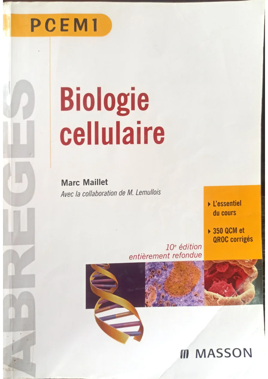 Couverture de Biologie cellulaire