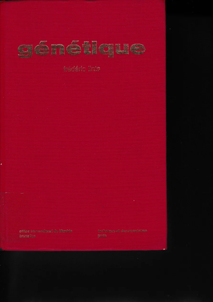 Couverture de Génétique