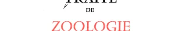 Couverture de Traité de zoologie