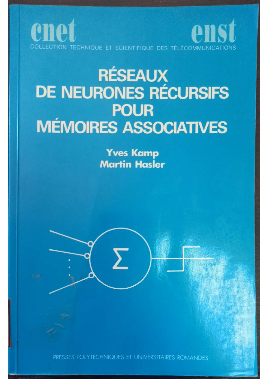 Couverture de Réseaux de neurones récursifs pour mémoires associatives