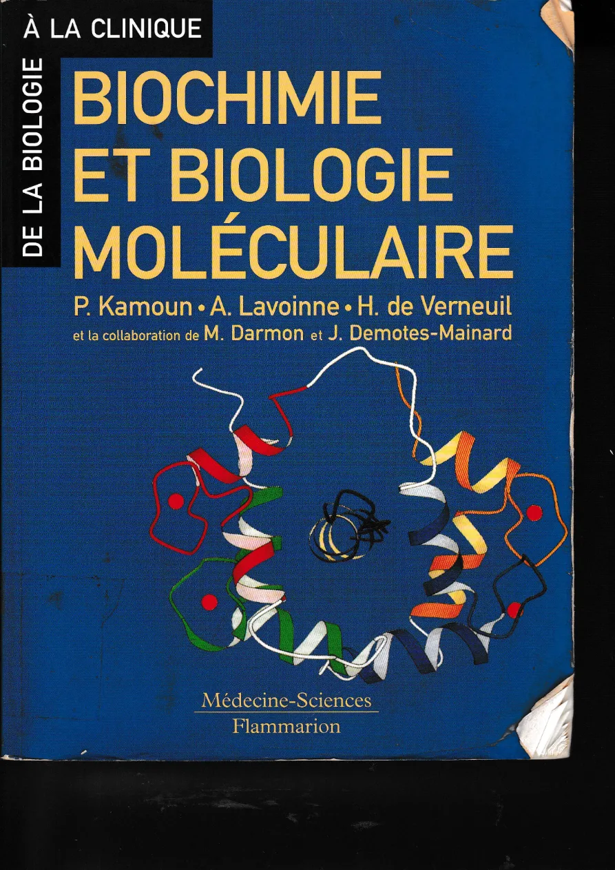 Couverture de Biochimie et biologie moléculaire