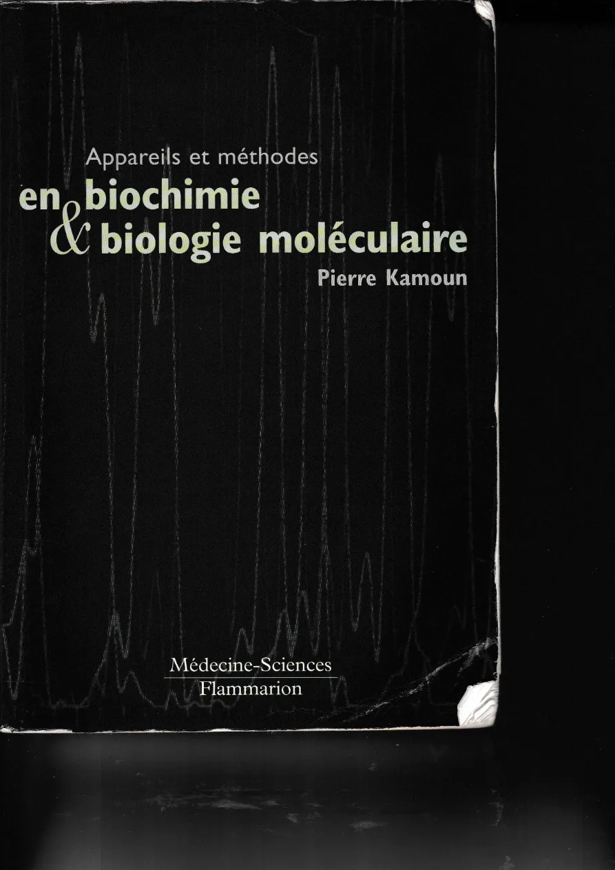 Couverture de Appareils et méthodes en biochimie et biologie moléculaire