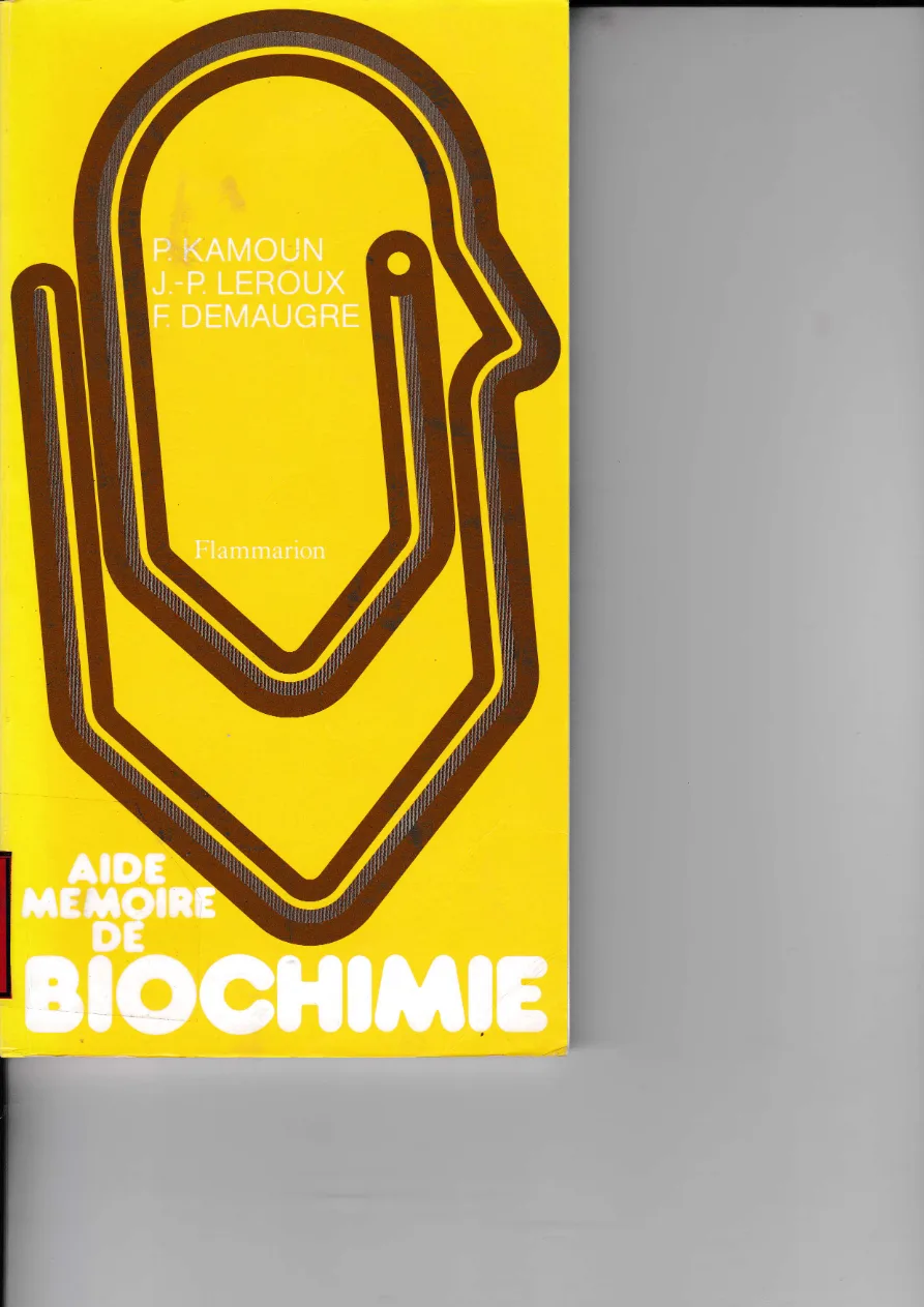 Couverture de Aide-mémoire de biochimie