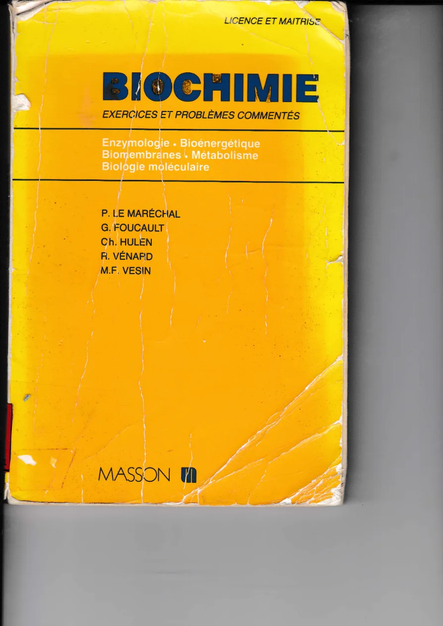 Couverture de Biochimie
