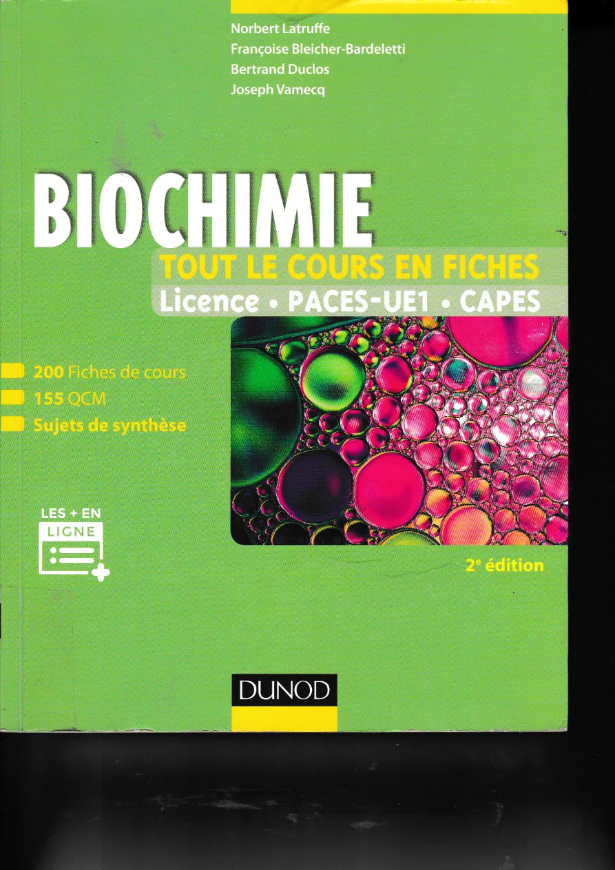 Couverture de Biochimie