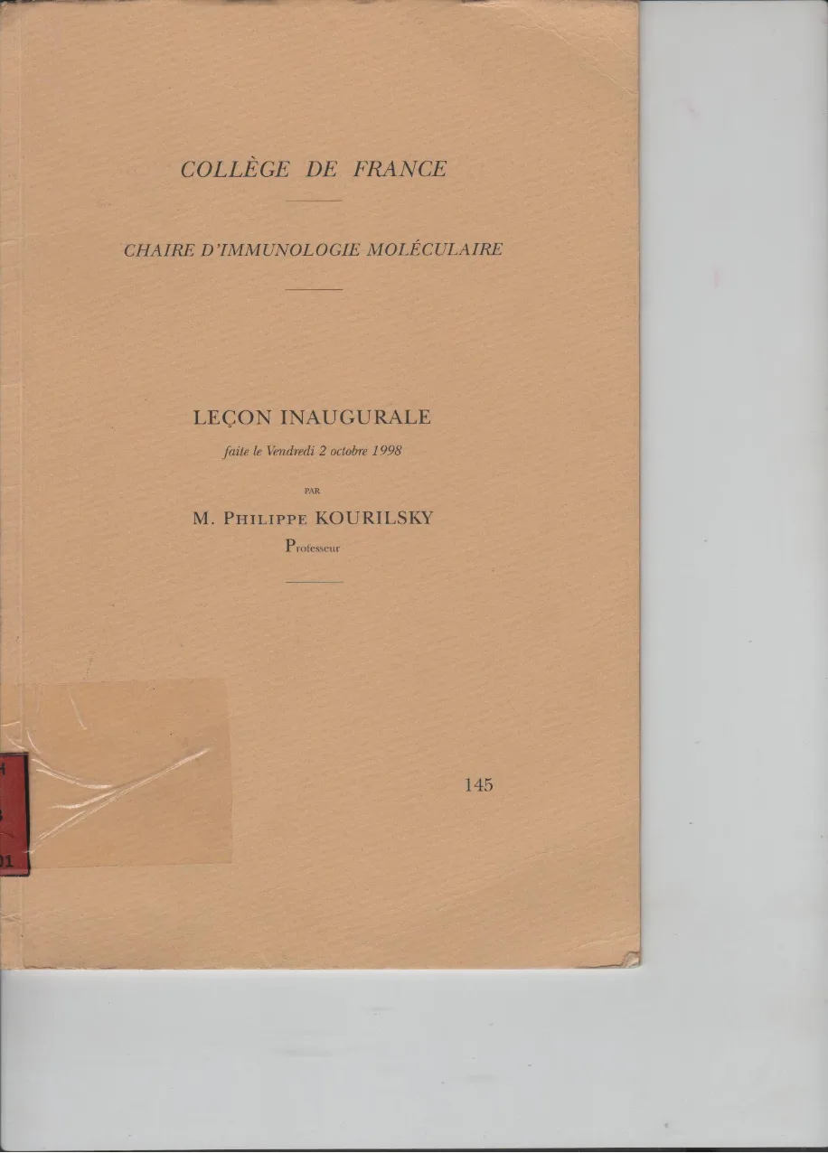 Couverture de Leçon inaugurale