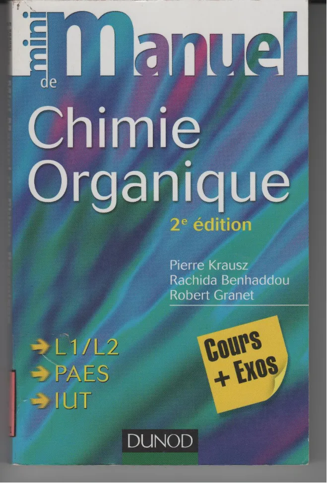 Couverture de Mini manuel de chimie organique
