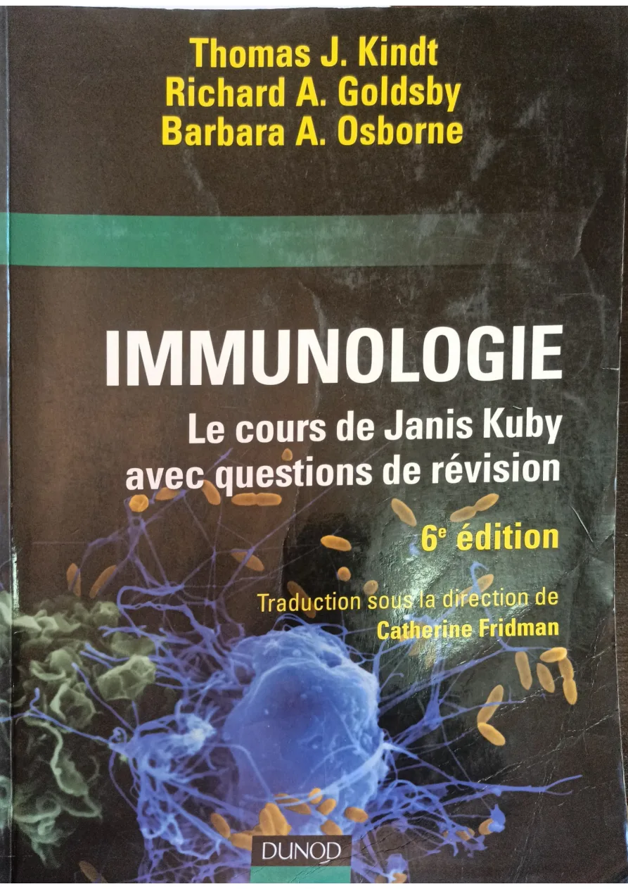 Couverture de Immunologie
