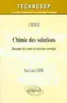 Couverture de Chimie des solutions