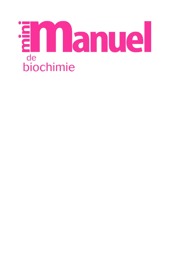 Couverture de Mini manuel de biochimie