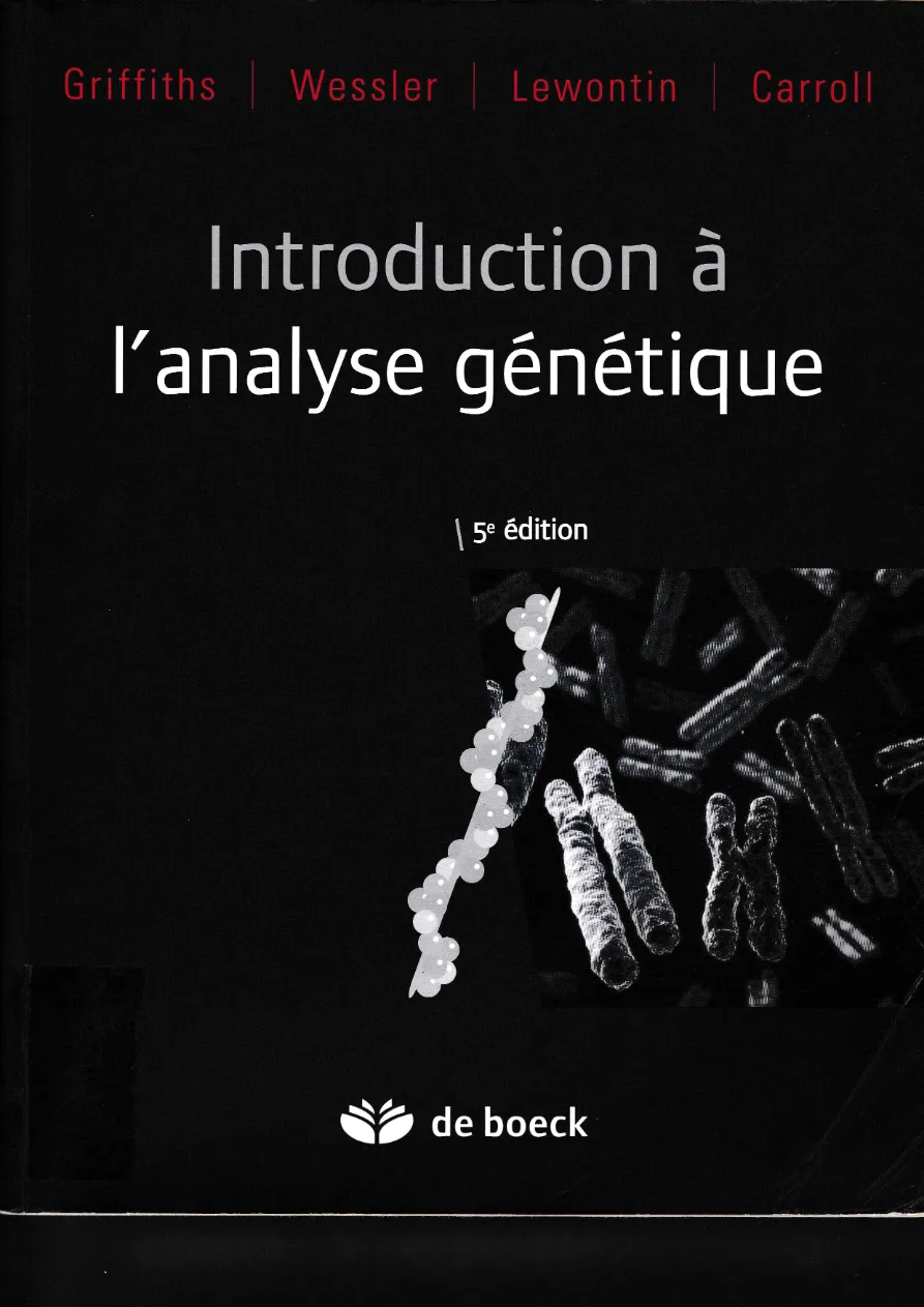 Couverture de Introduction à l'analyse génétique