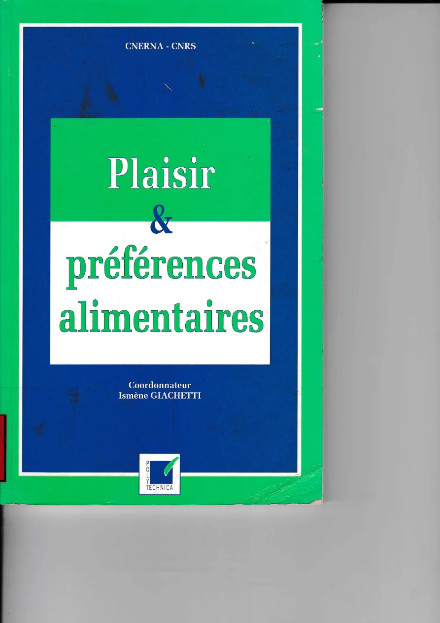 Couverture de Plaisir et préférences alimentaires