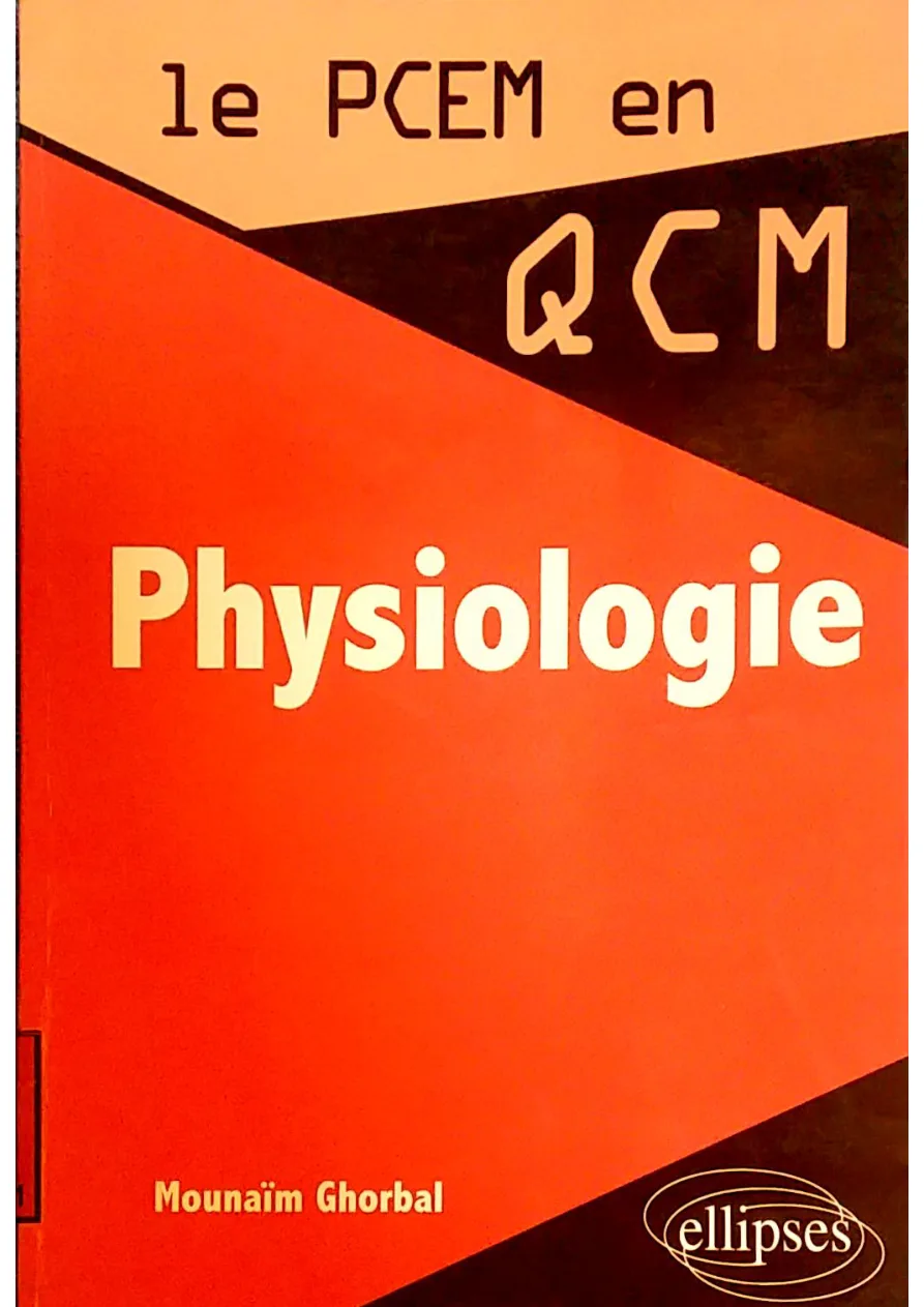 Couverture de Physiologie : le pcm en qcm