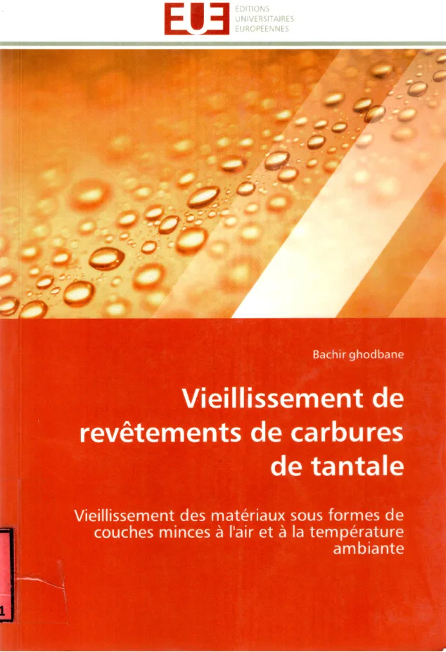 Couverture de Vieillissement de revètements de carbures de tantale