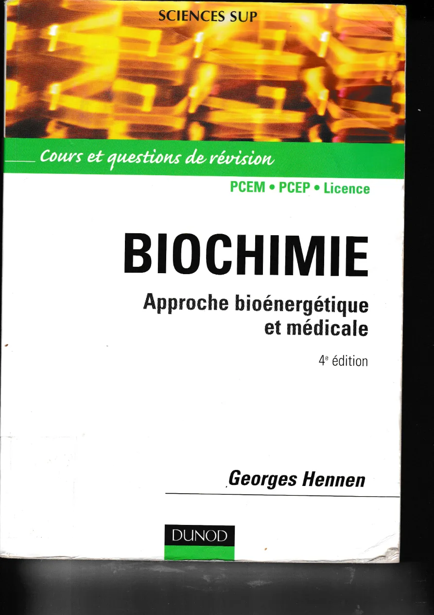 Couverture de Biochimie