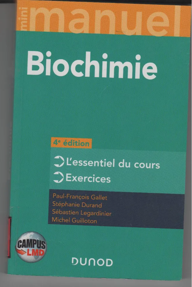 Couverture de Mini manuel. Biochimie