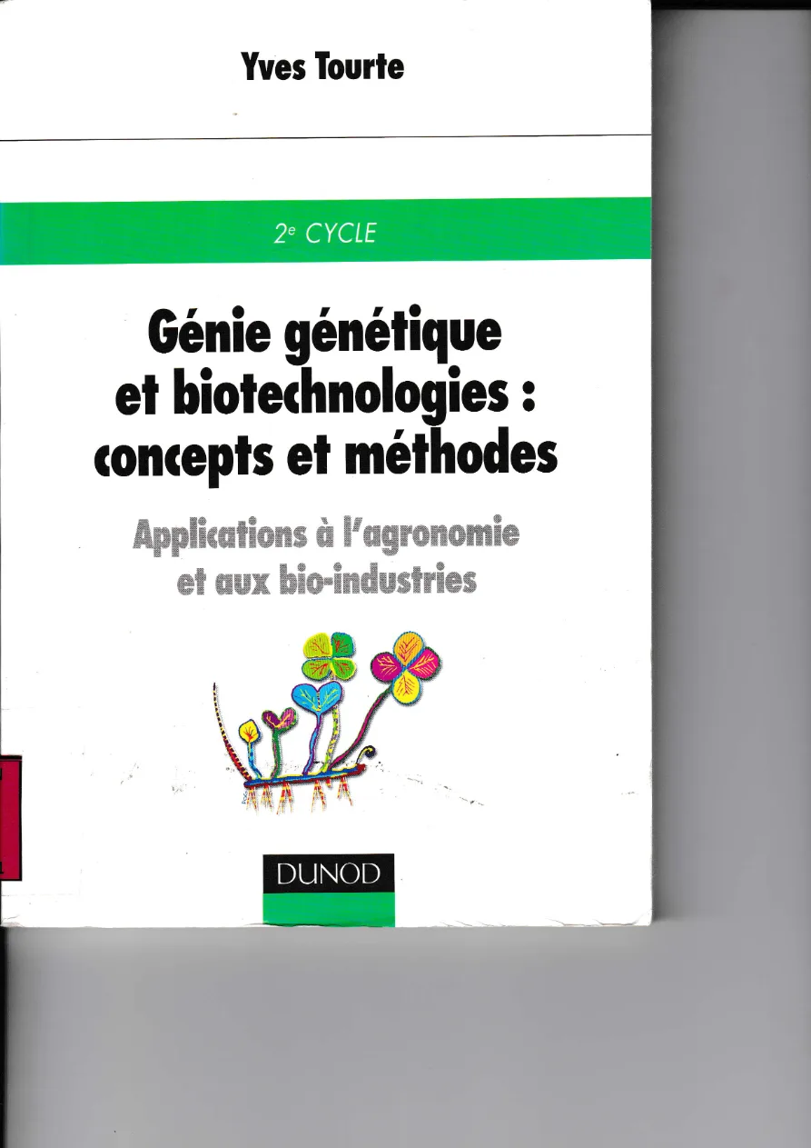 Couverture de Génie génétique et biotechnologies