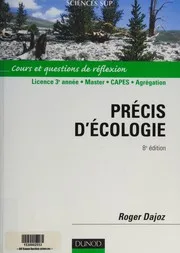 Couverture de Précis d'écologie