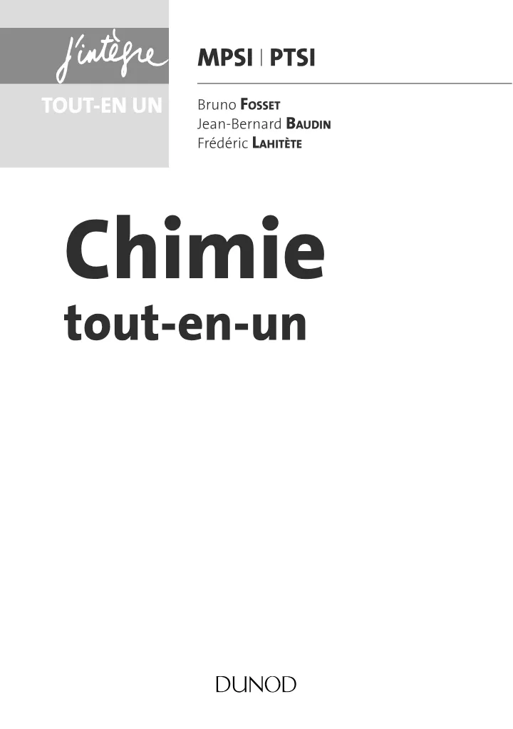 Couverture de Chimie tout-en-un