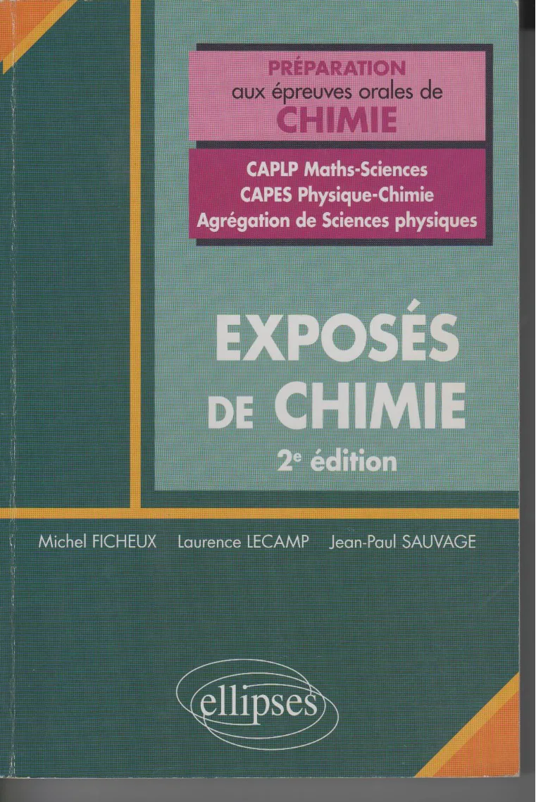 Couverture de Préparation aux épreuves orales de chimie