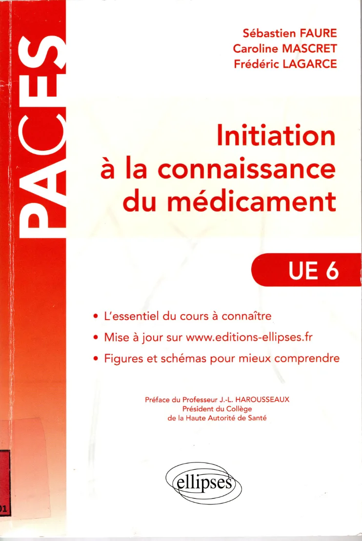 Couverture de Initiation à la connaissance du médicament UE6