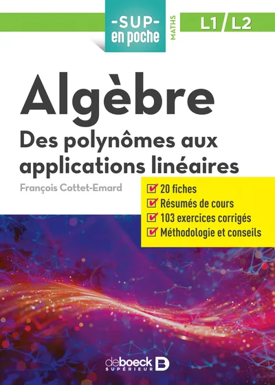 Couverture de Algèbre des polynomes aux applications linéaires