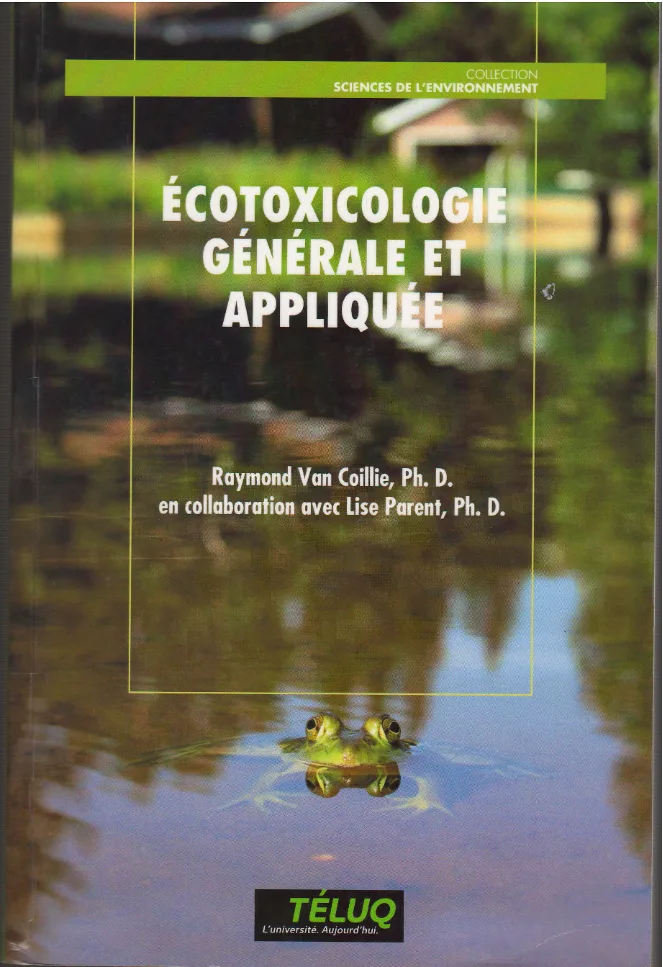 Couverture de Écotoxicologie générale et appliquée.