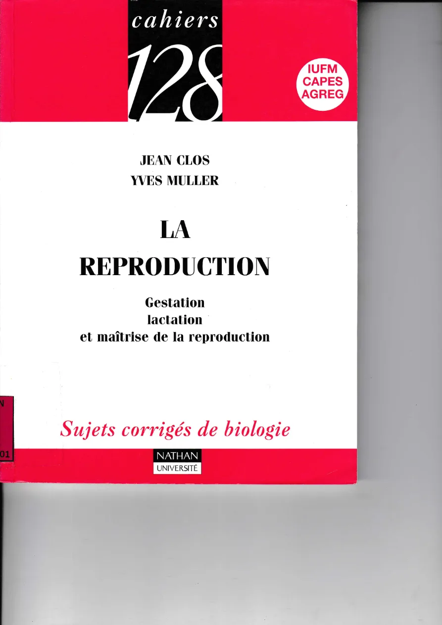 Couverture de La reproduction