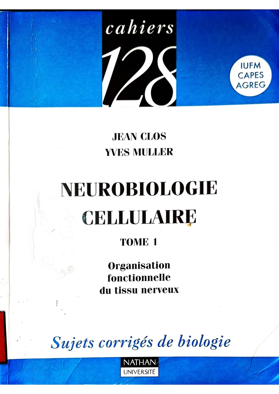 Couverture de Neurobiologie cellulaire