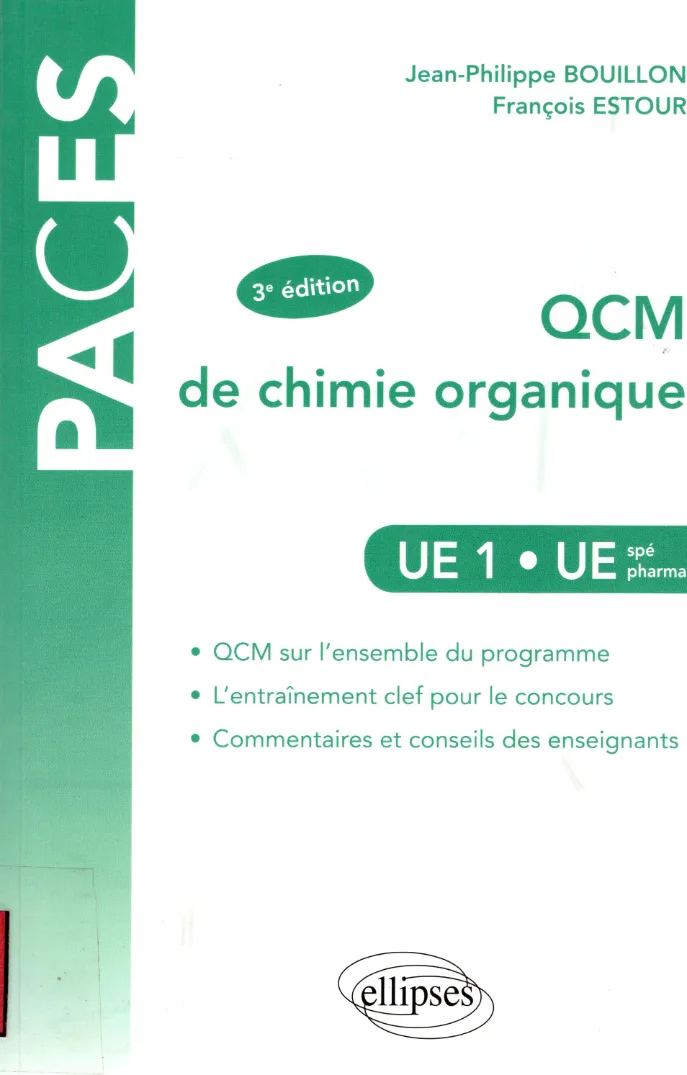 Couverture de QCM de chimie organique