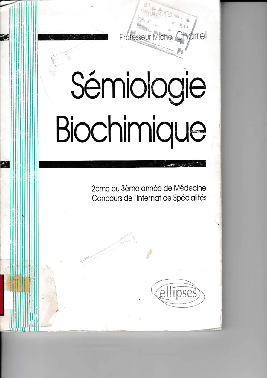 Couverture de Sémiologie Biochimique