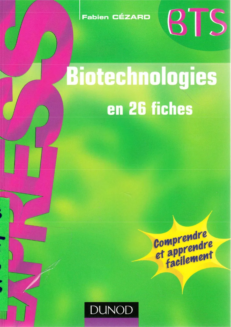 Couverture de Biotechnologies en 26 fiches