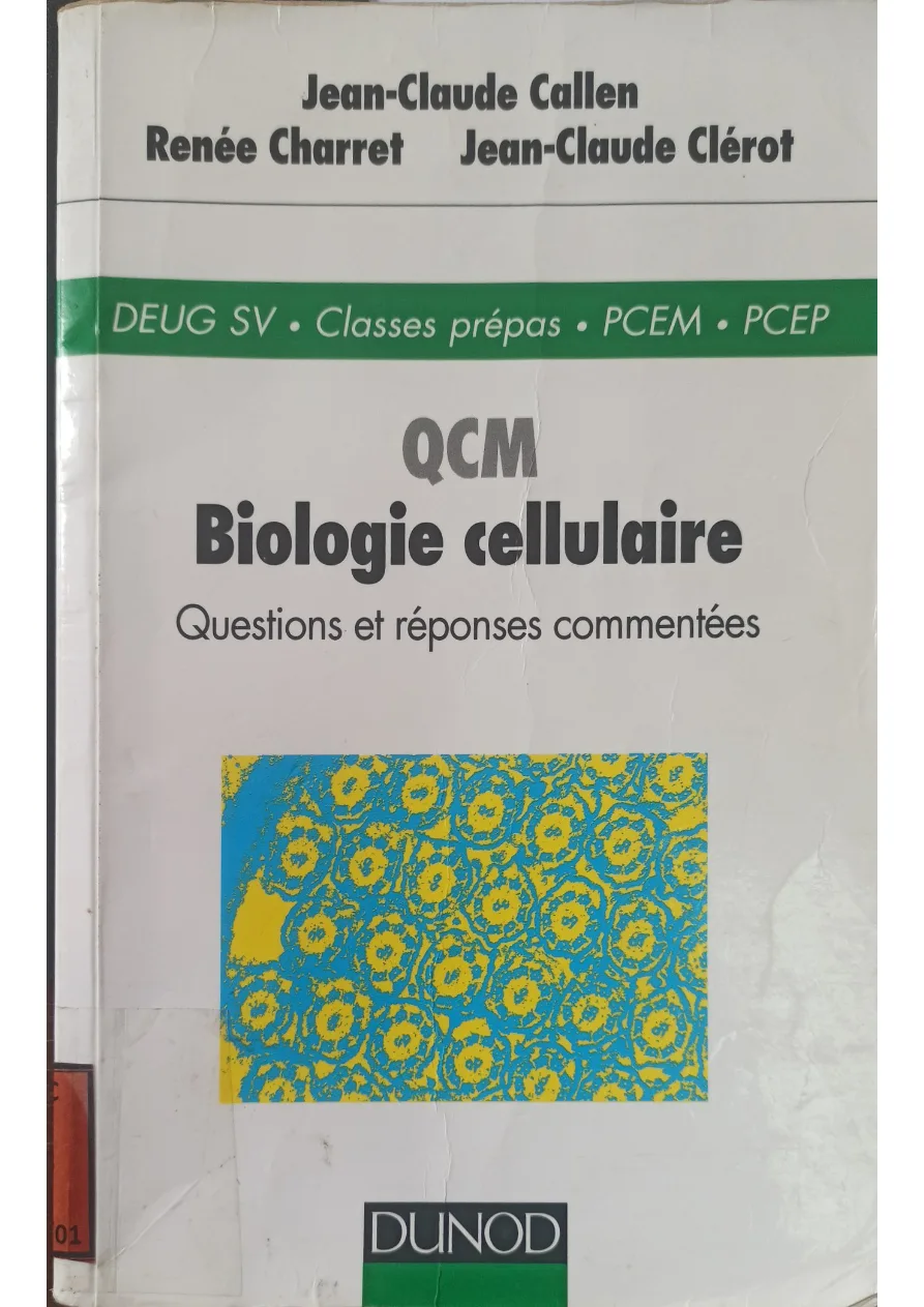 Couverture de Biologie cellulaire