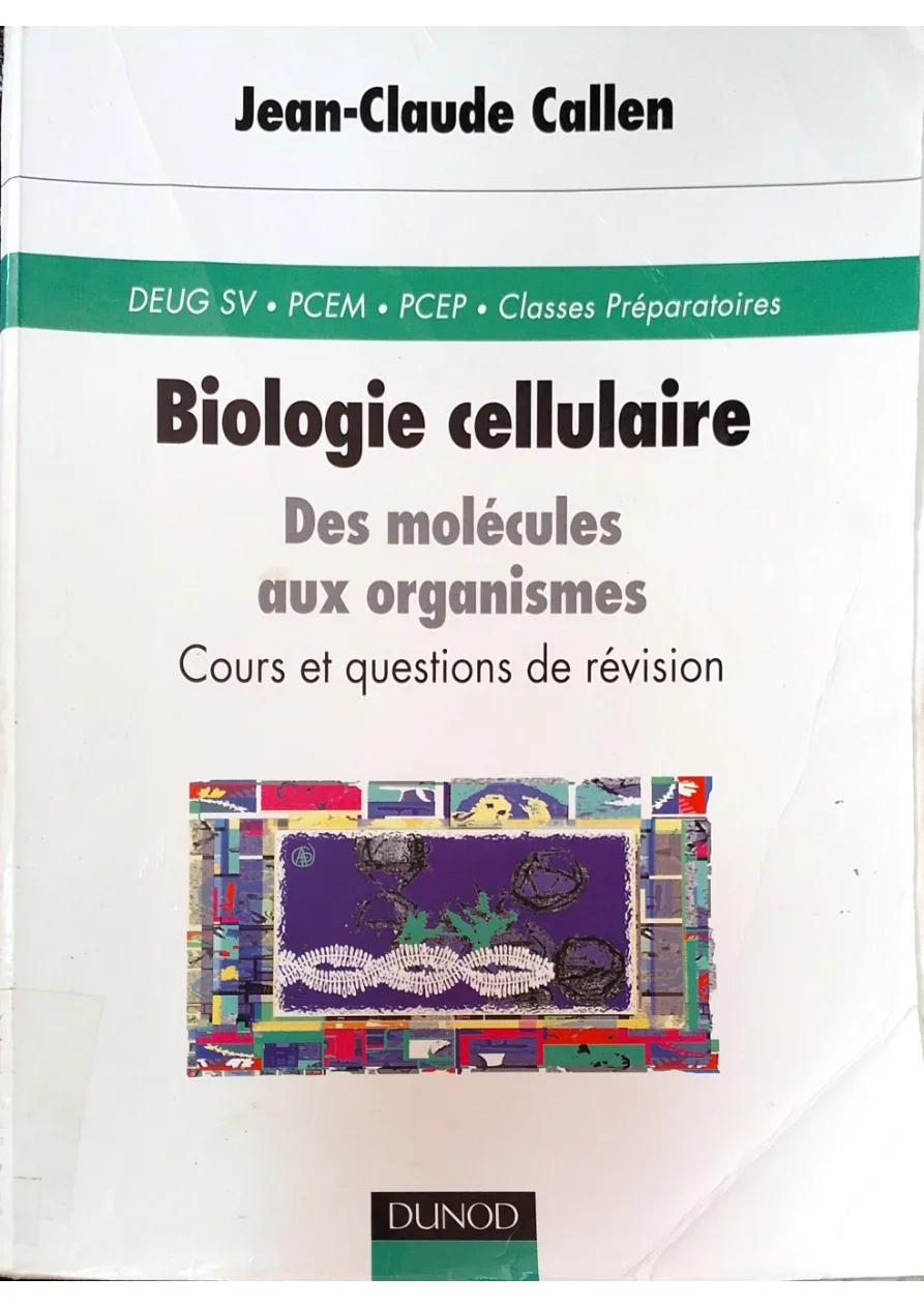 Couverture de Biologie cellulaire