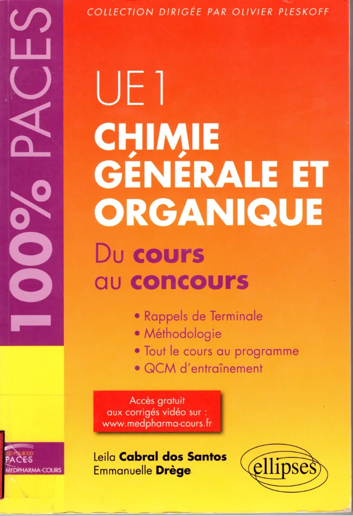 Couverture de UE1 Chemie générale et organique