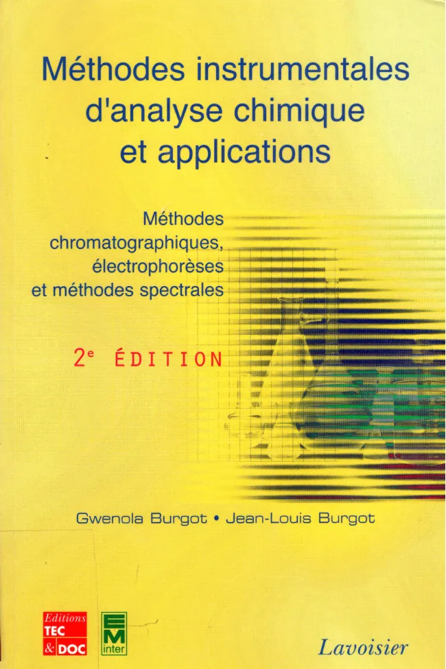 Couverture de Méthodes instrumentales d'analyse chimique et applications