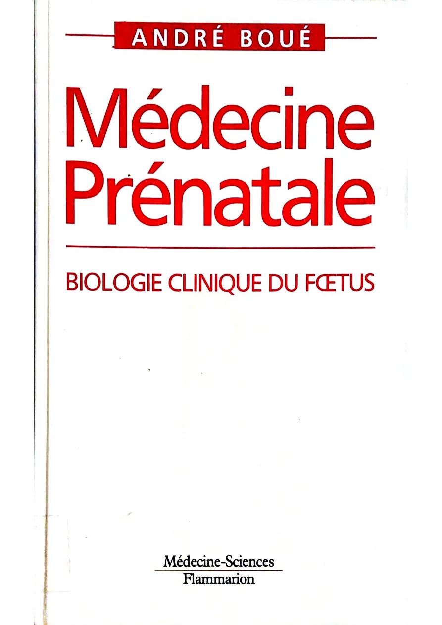 Couverture de Médecine prénatale