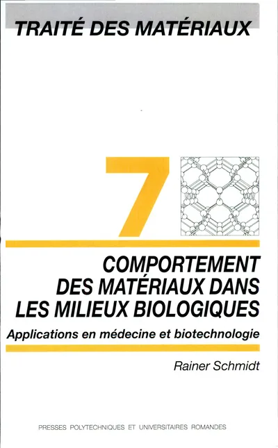 Couverture de Comportement des matériaux dans les milieux biologiques