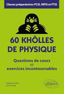 Couverture de 60 kholles De physique