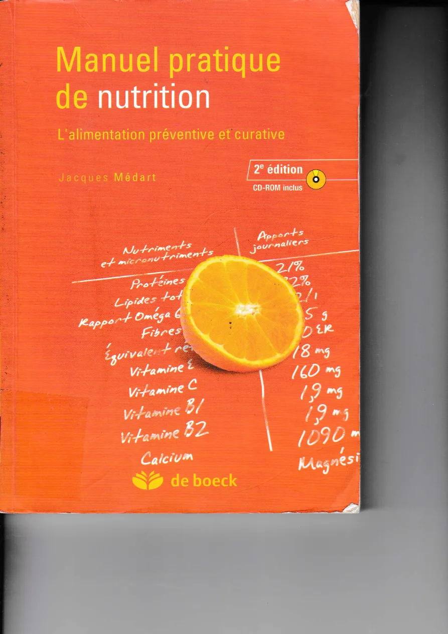 Couverture de Manuel pratique de nutrition